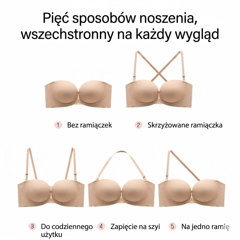 Biustonosz push-up zapinany z przodu