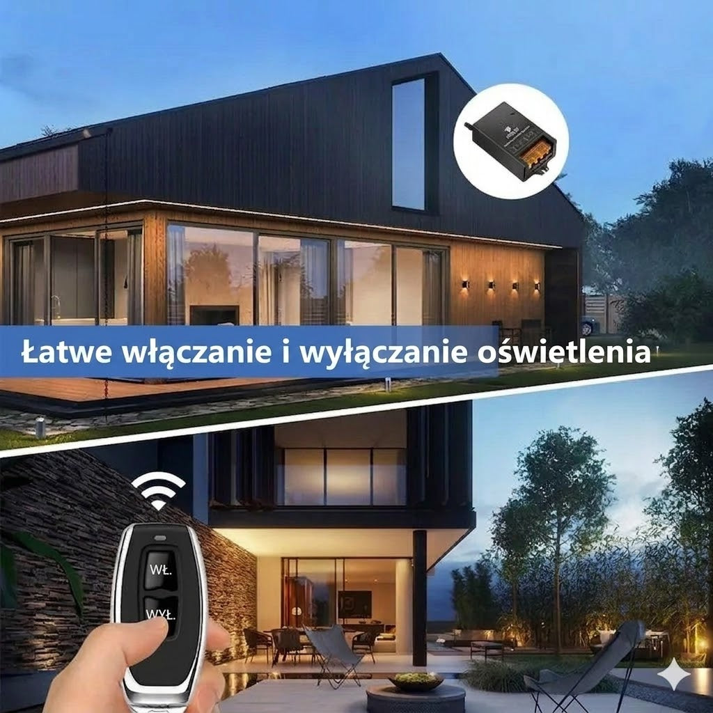 💥Bezprzewodowy zestaw pilota i odbiornika – Uniwersalny – Plug & Play – Bez kabli⚡