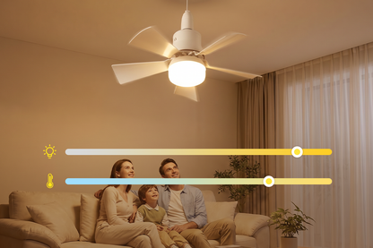 Wentylator sufitowy z lampą LED 2 w 1 - z pilotem