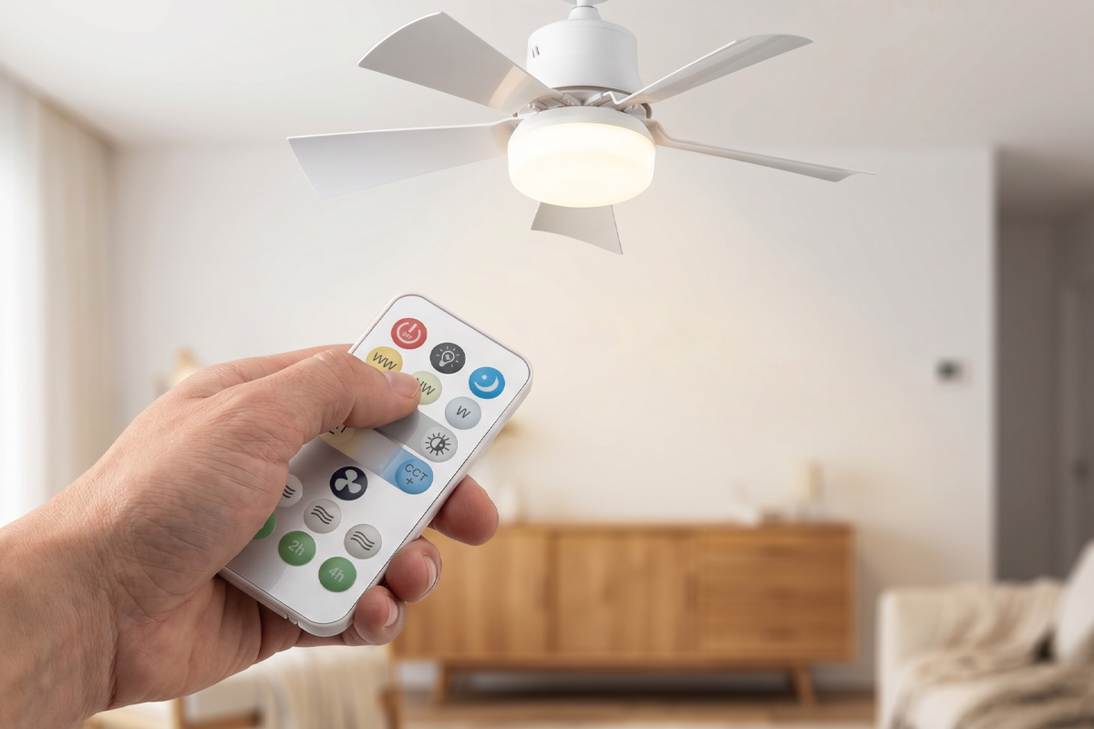 Wentylator sufitowy z lampą LED 2 w 1 - z pilotem