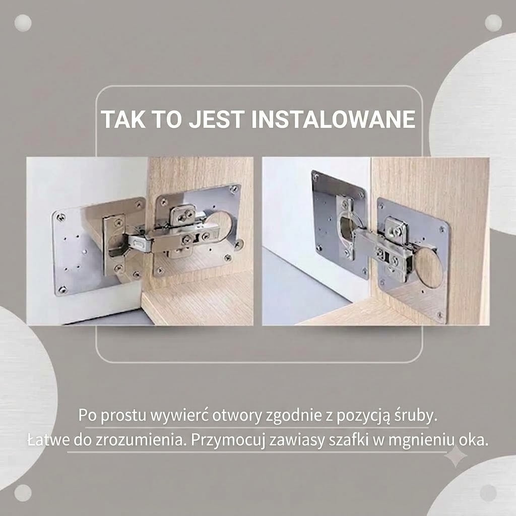 Zestaw do naprawy zawiasów szafkowych