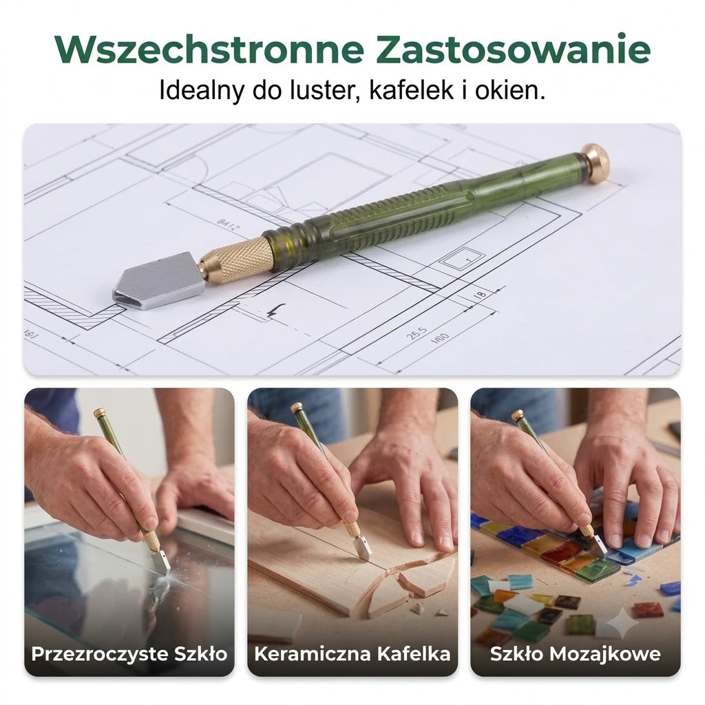 Profesjonalny diamentowy nóż do szkła – Kółko tnące az utwardzonego stopu