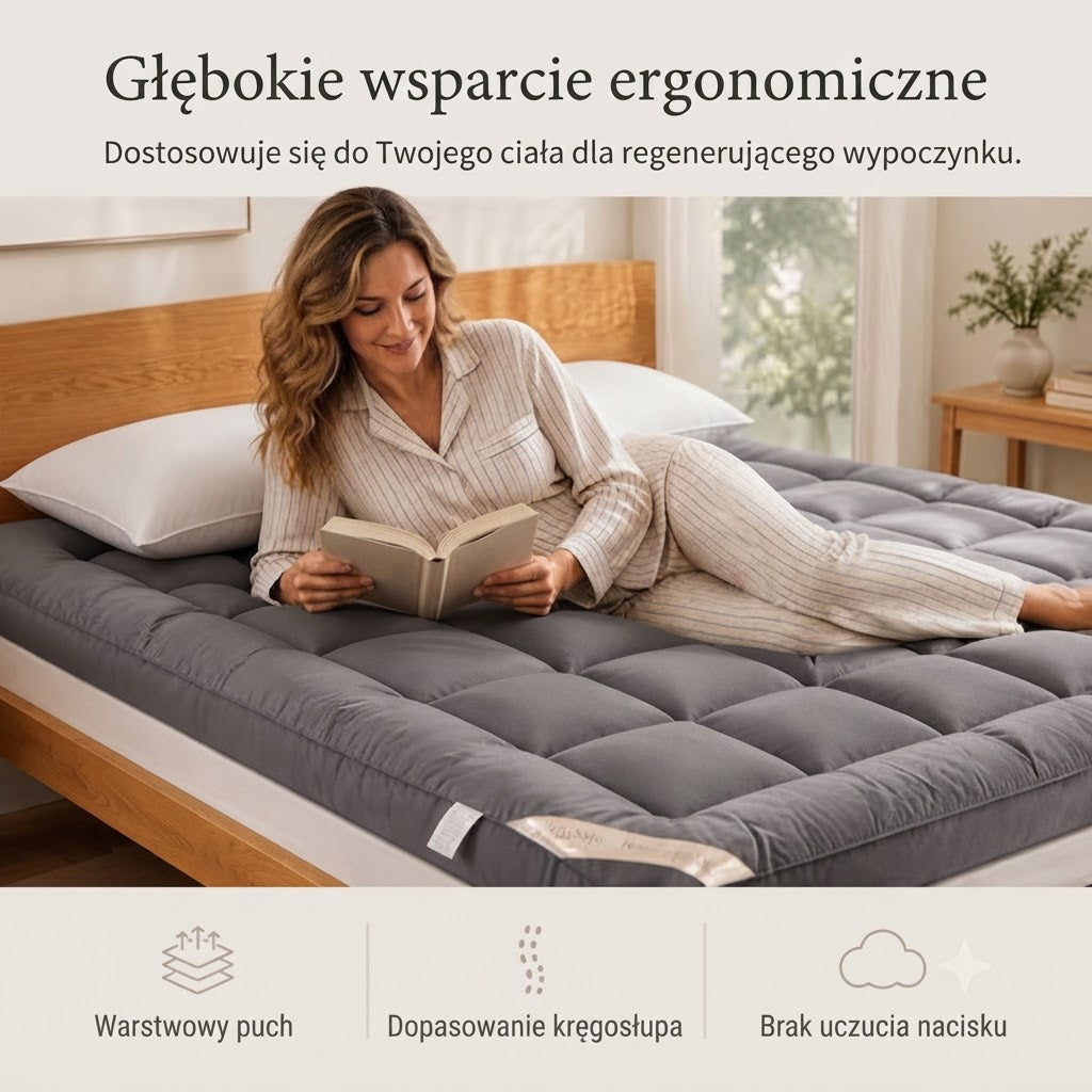 Miękki pikowany materac zwijany