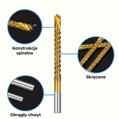 Zestaw wierteł tytanowych HSS – Trwałe wiertła do drewna， plastiku i metalu