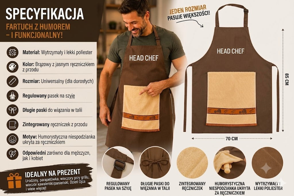 👨‍🍳 Sekret szefa kuchni – ten fartuch zachwyci Twoich gości! 😂