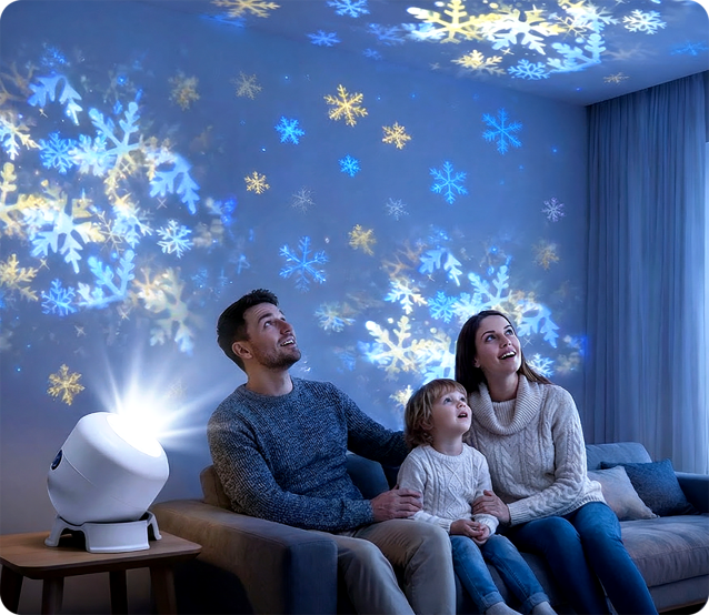 Obrotowy projektor LED – dynamiczne oświetlenie klimatyczne