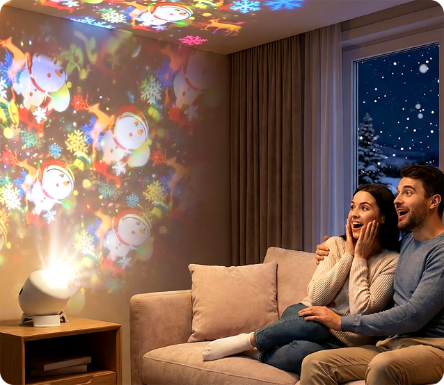 Obrotowy projektor LED – dynamiczne oświetlenie klimatyczne