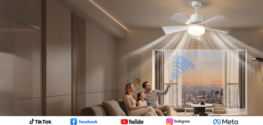 Wentylator sufitowy z lampą LED 2 w 1 - z pilotem