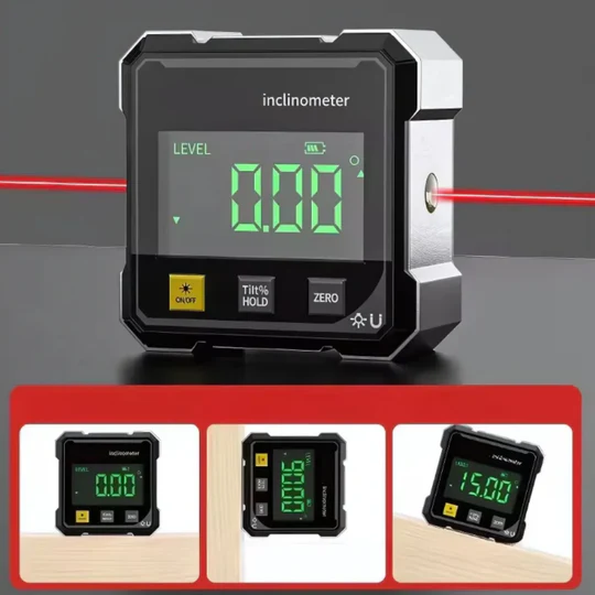 Cyfrowy goniometr laserowy z magnesem