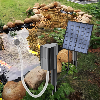 Solarna pompa tlenowa wbijana w ziemię / Napowietrzacz do stawu
