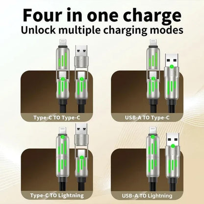 Kabel do szybkiego ładowania USB 4 w 1