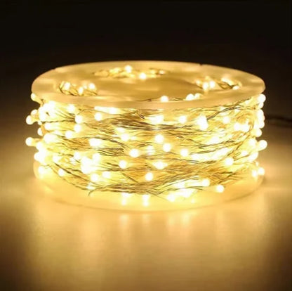 Lampki LED na drucie miedzianym z efektem skupiska