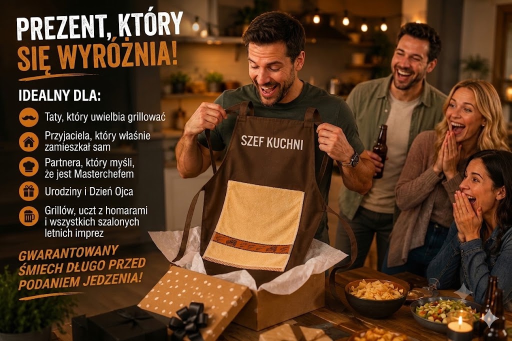 👨‍🍳 Sekret szefa kuchni – ten fartuch zachwyci Twoich gości! 😂