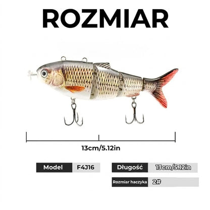 Wieloczłonowa bioniczna przynęta typu swimbait