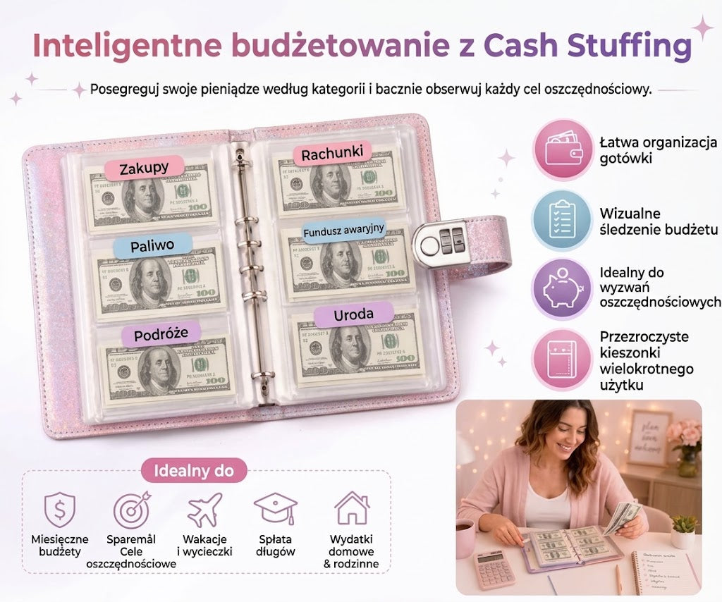 Organizer budżetowy z zamkiem na szyfr