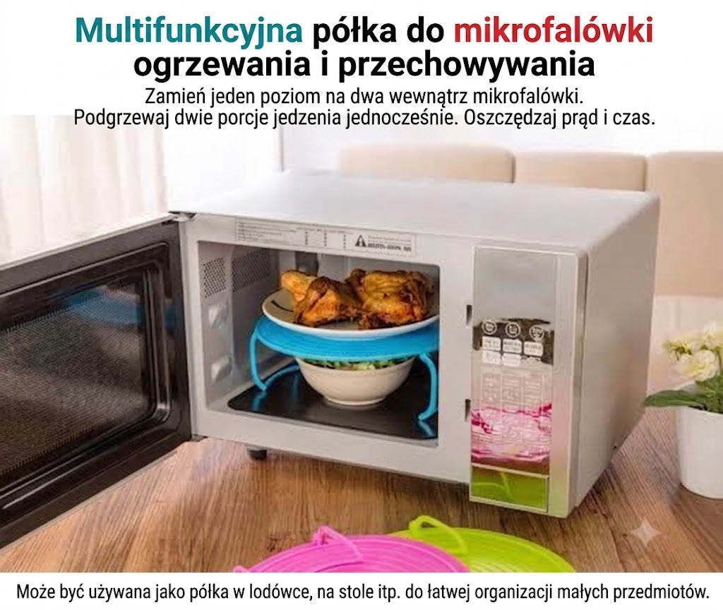 Składana taca do kuchenki mikrofalowej