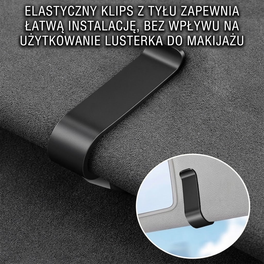 Magnetyczny uchwyt na okulary przeciwsłoneczne na osłonę przeciwsłoneczną do samochodu
