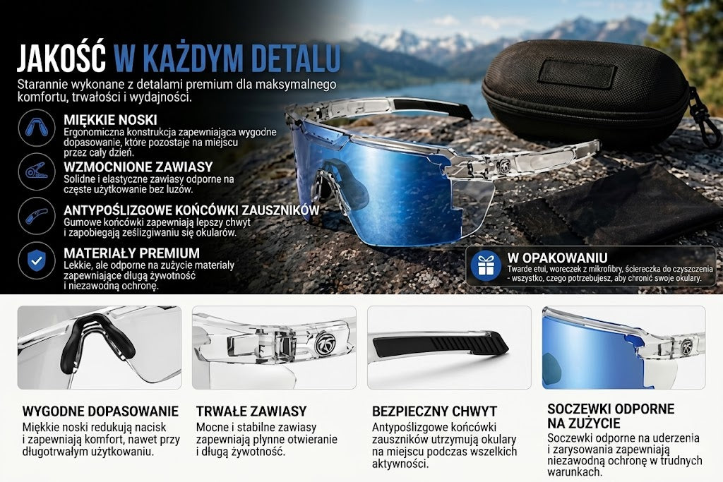 Okulary rowerowe - Okulary przeciwsłoneczne z soczewkami adaptacyjnymi