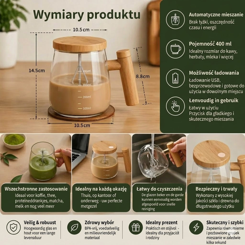 Elektryczny kubek samomieszający – Przenośny kubek automatyczny