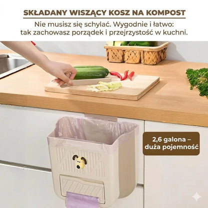 Oszczędzający miejsce składany kosz na śmieci