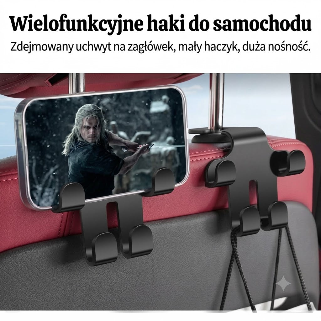 Haczyki na zagłówek samochodowy (zestaw 2 szt.)