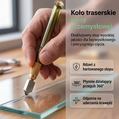 Profesjonalny diamentowy nóż do szkła – Kółko tnące az utwardzonego stopu