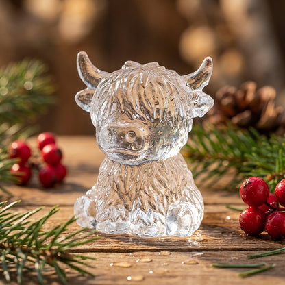 🐮 Mini szkocka krowa wyżynna – silikonowa forma do lodu 3D