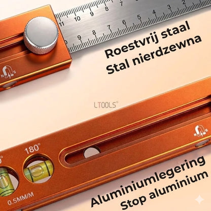 Wielofunkcyjny głębokościomierz z poziomicą - narzędzie pomiarowe do drewna i DIY