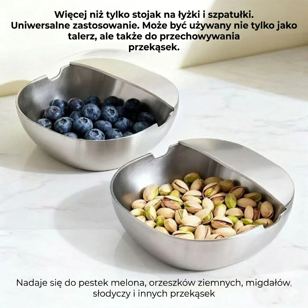 Luksusowy stojak na łyżki ze stali nierdzewnej na blat kuchenny – Wysokiej jakości stojak na łyżki wazowe