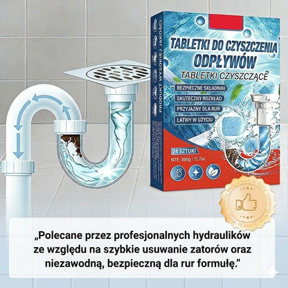 🚽 Tabletki do szybkiego udrażniania rur – odpowiednie do kuchni, łazienek i odpływów.