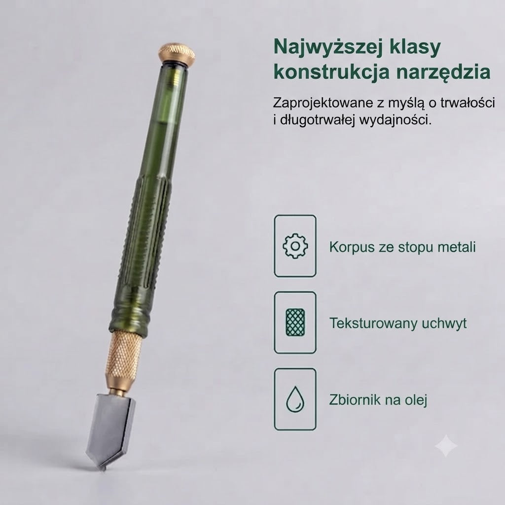Profesjonalny diamentowy nóż do szkła – Kółko tnące az utwardzonego stopu