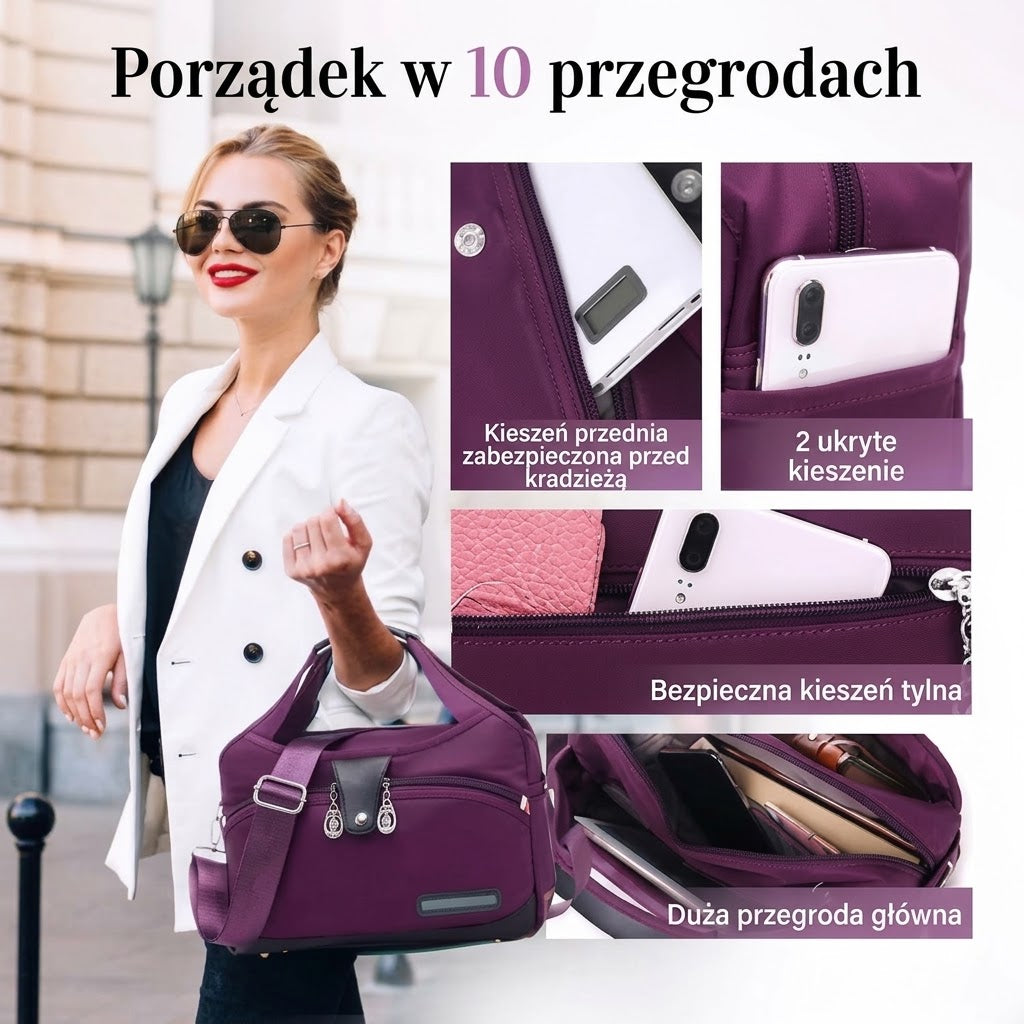 Modna torba typu crossbody o dużej pojemności