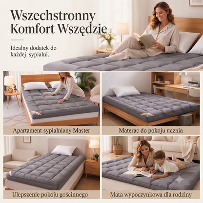 Miękki pikowany materac zwijany