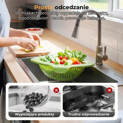 Magnetyczny narożny sitko do zlewu – sitko do zlewu, kosz na śmieci