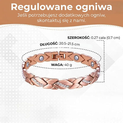 Miedziana bransoletka magnetyczna