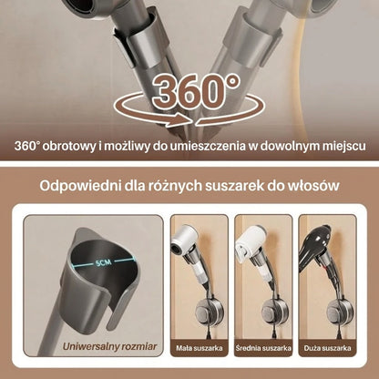 Uchwyt na suszarkę do włosów bez użycia rąk