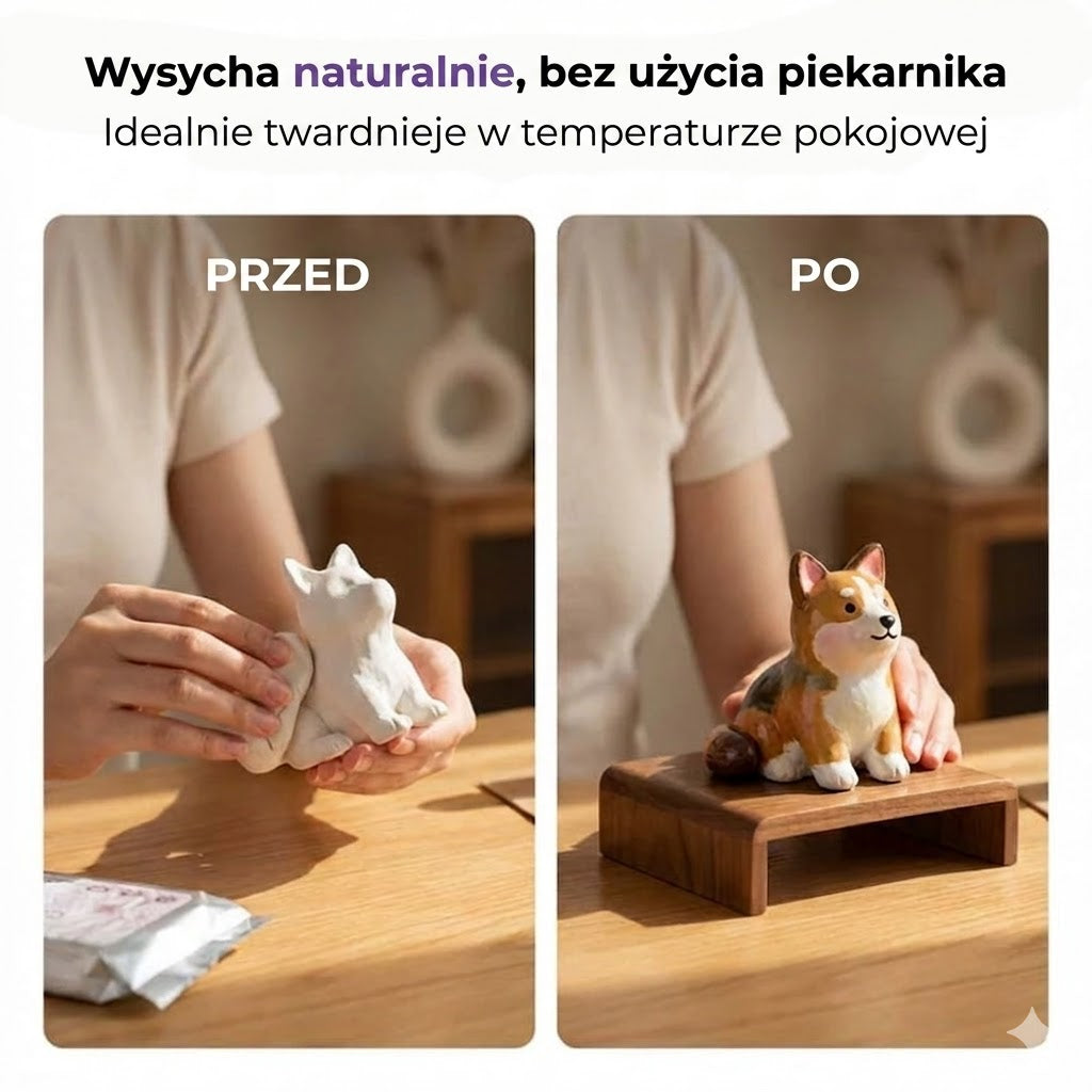Zestaw gliny wysychającej na powietrzu