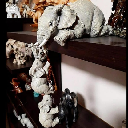 Żywiczna figurka w kształcie słonia — symbolizuje silne więzi rodzinne