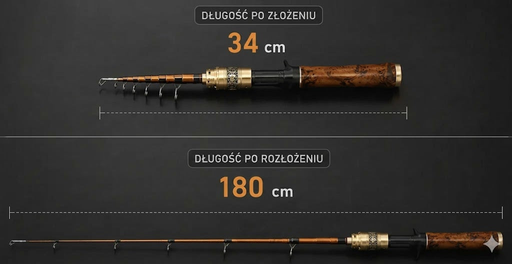 Kieszonkowa wędka z włókna węglowego: wędka teleskopowa