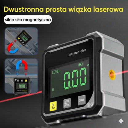 Cyfrowy goniometr laserowy z magnesem