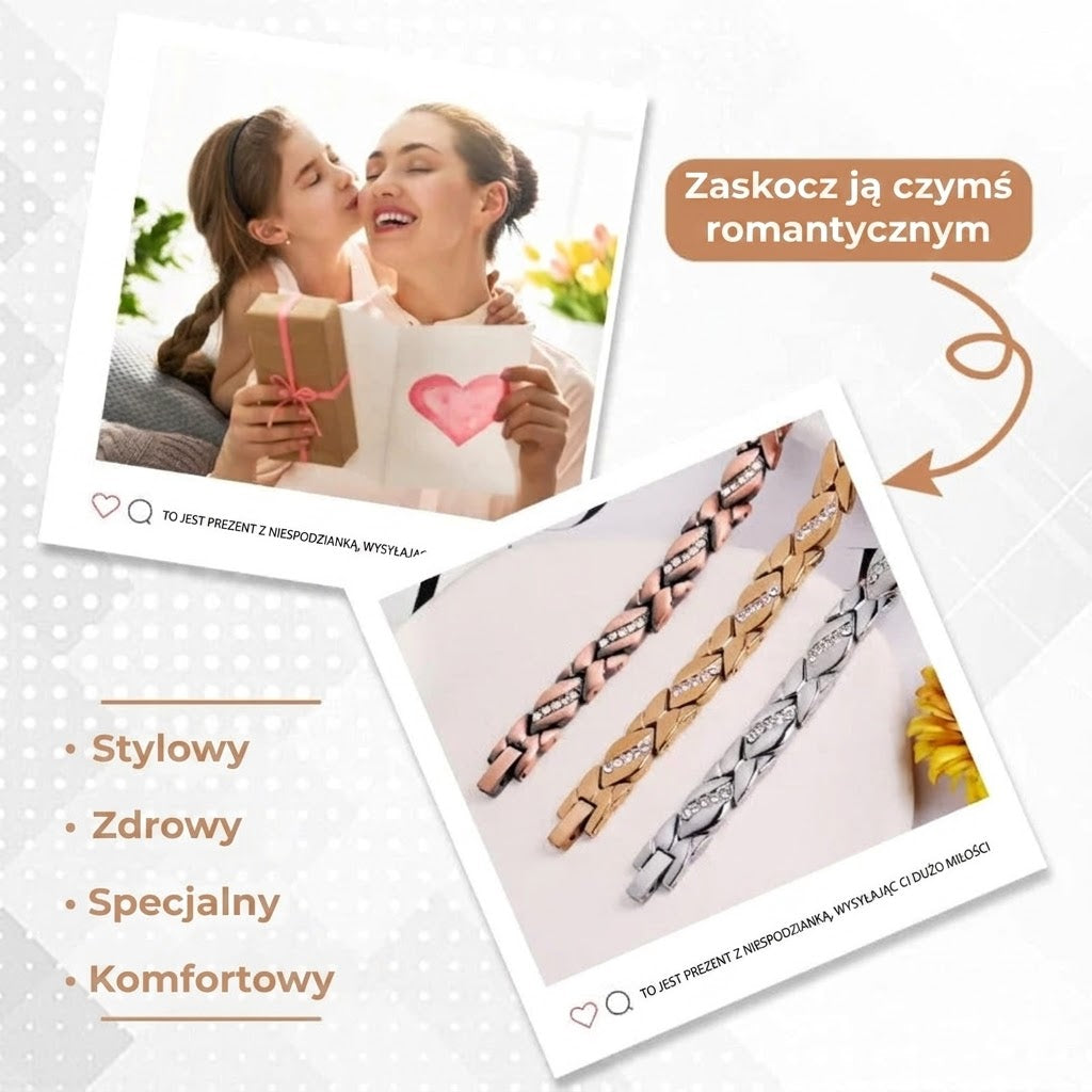 Miedziana bransoletka magnetyczna