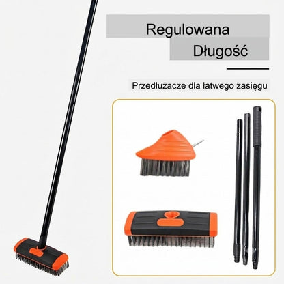 🧹 Zestaw szczotek do szczelin — narzędzie ogrodnicze 3 w 1, idealne na podwórka i podjazdy