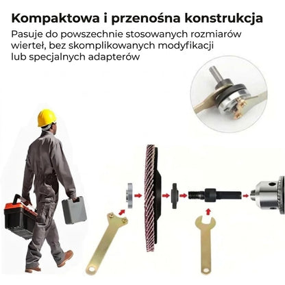 Zestaw adapterów – z wiertarki na szlifierkę