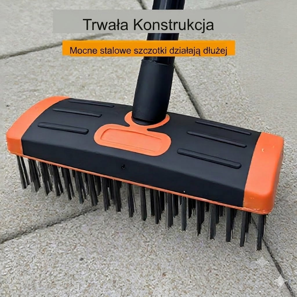 🧹 Zestaw szczotek do szczelin — narzędzie ogrodnicze 3 w 1, idealne na podwórka i podjazdy
