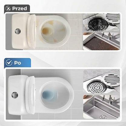 🚽 Tabletki do szybkiego udrażniania rur – odpowiednie do kuchni, łazienek i odpływów.