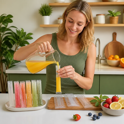 DIY Woreczki na Lody (100 szt.) - Jednorazowe Foremki do Lodów