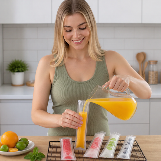 DIY Woreczki na Lody (100 szt.) - Jednorazowe Foremki do Lodów