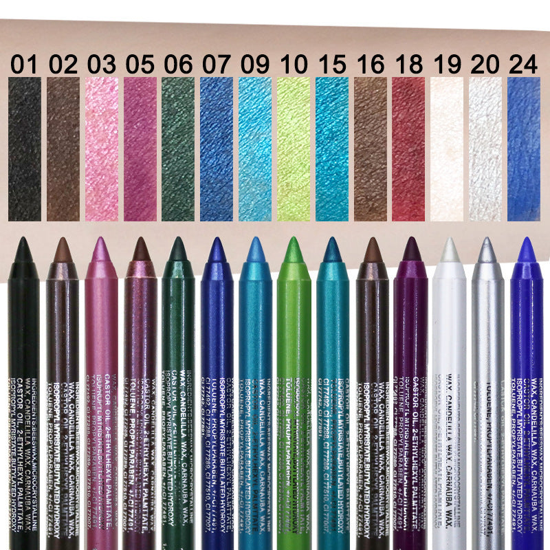 14-częściowy zestaw wodoodpornych, kolorowych żelowych eyelinerów 👁️🌈✏️