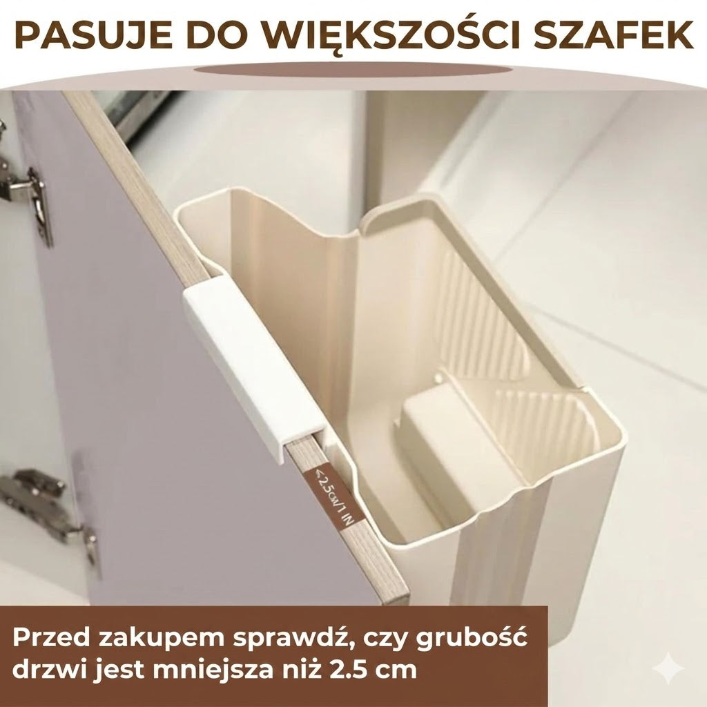 Oszczędzający miejsce składany kosz na śmieci