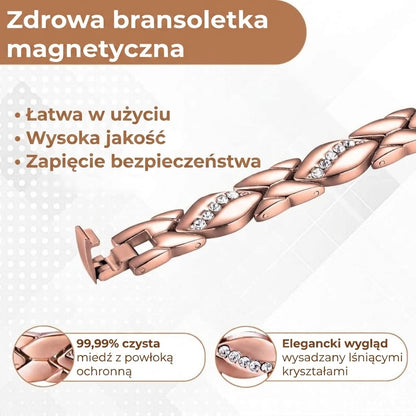 Miedziana bransoletka magnetyczna